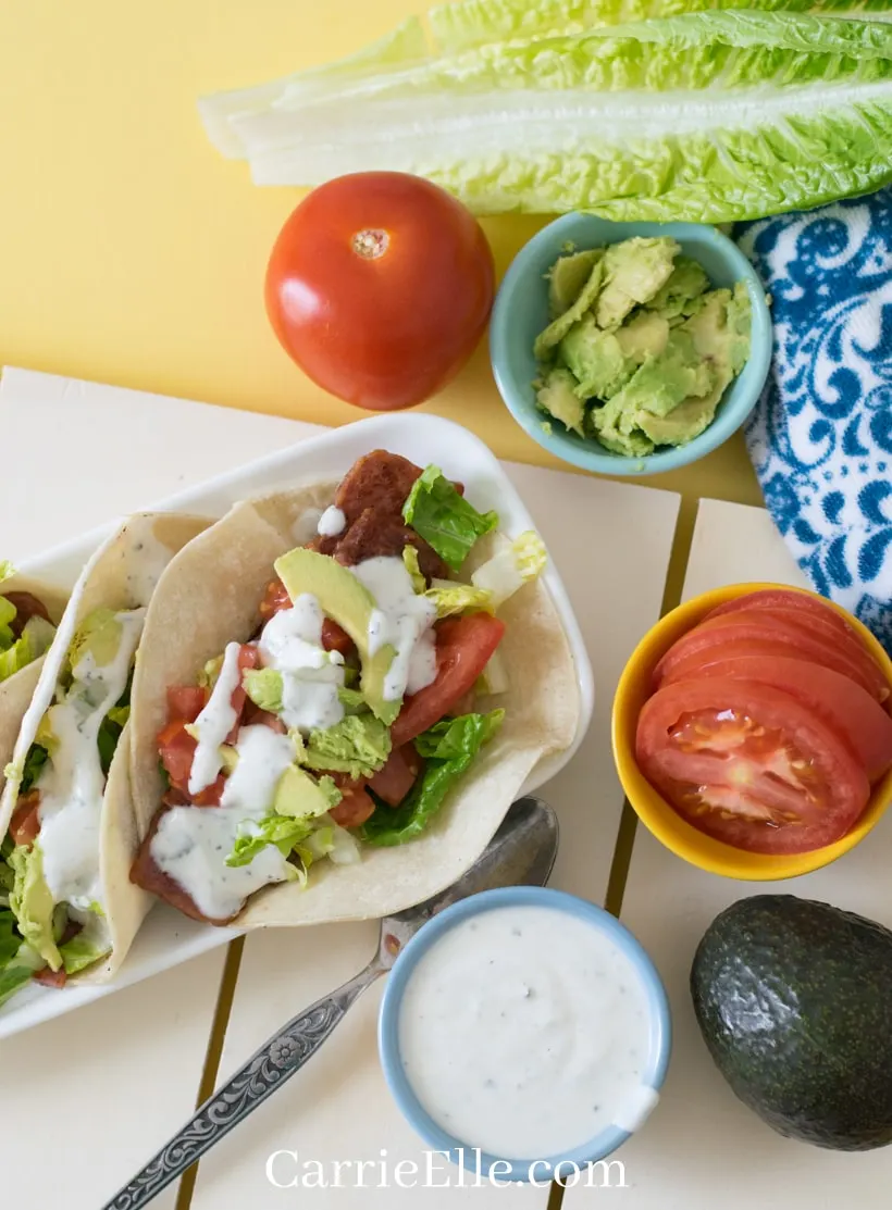 Yummy 21 Day Fix BLTA Ranch Tacos