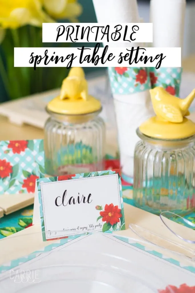 Printable Spring Table Setting