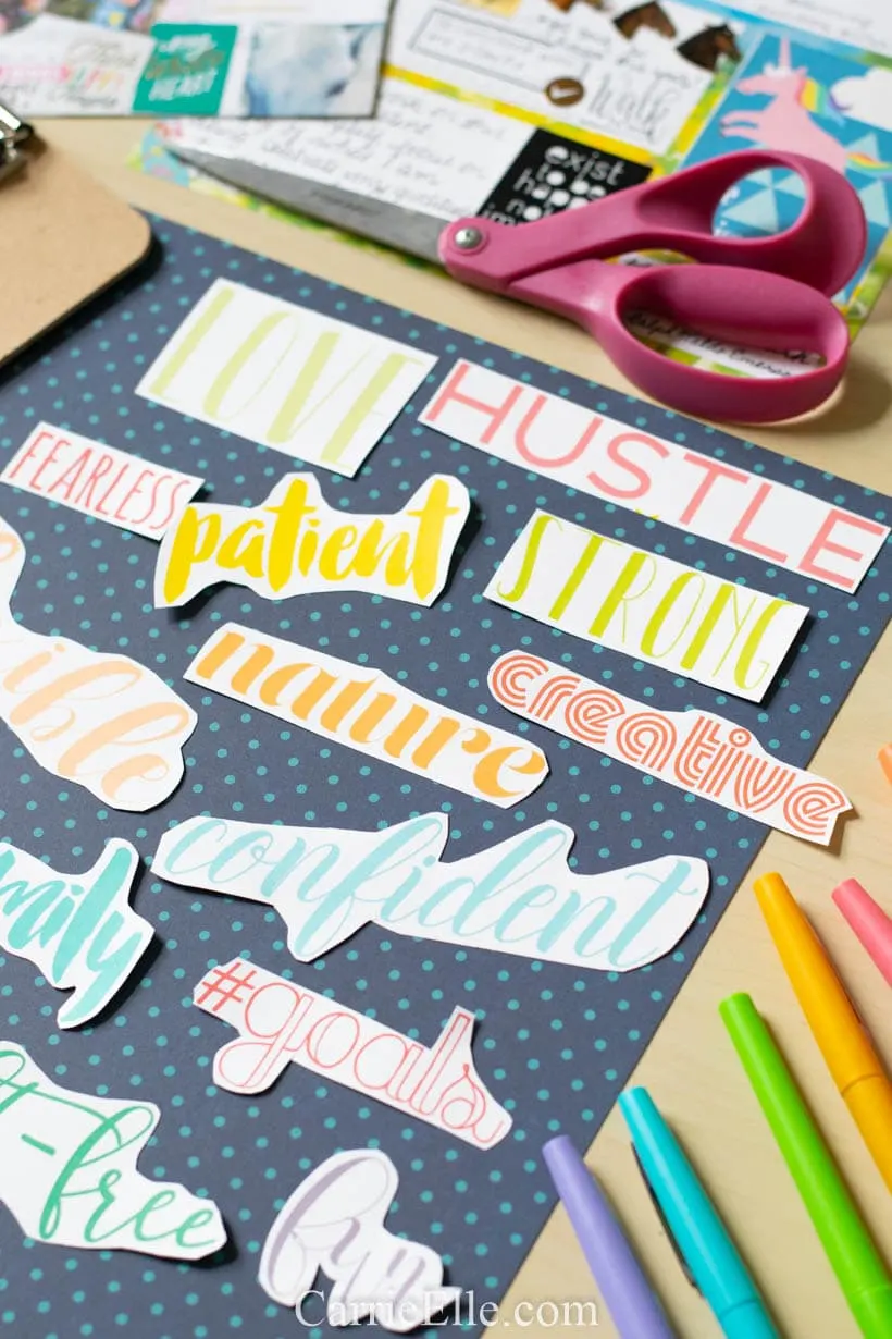 Printable Vision Board Words