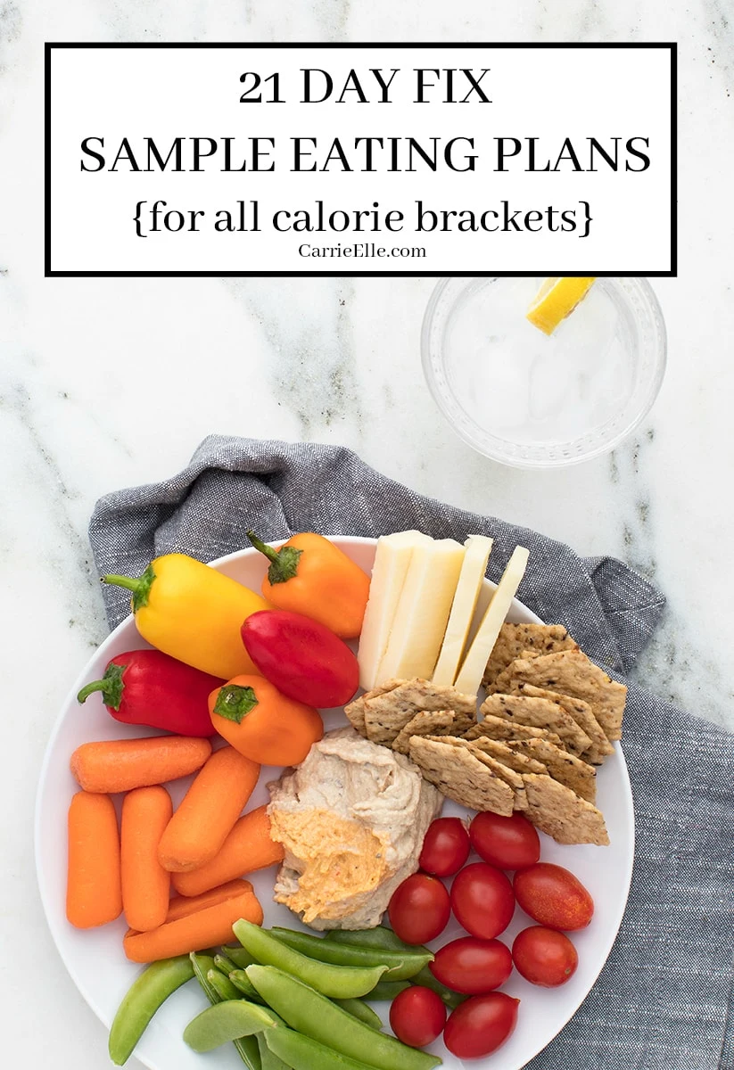 21 Day Fix Sample Eating Plan for One Day - Carrie Elle