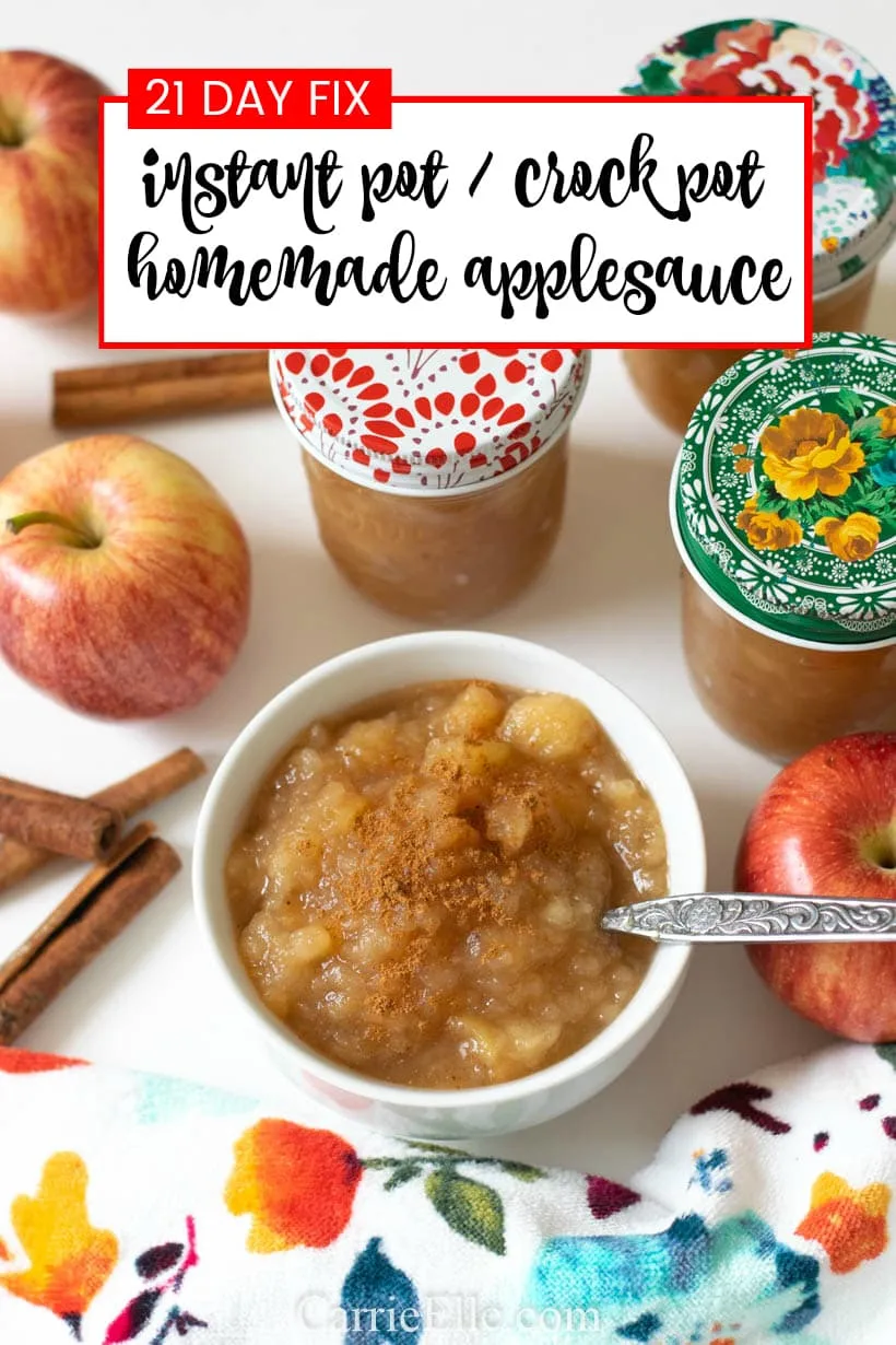 21 Day Fix Homemade Instant Pot Applesauce wih Crock Pot Instructions, Too!