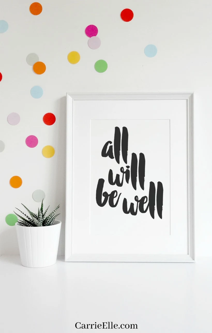 All Will be Well Printable Wall Art
