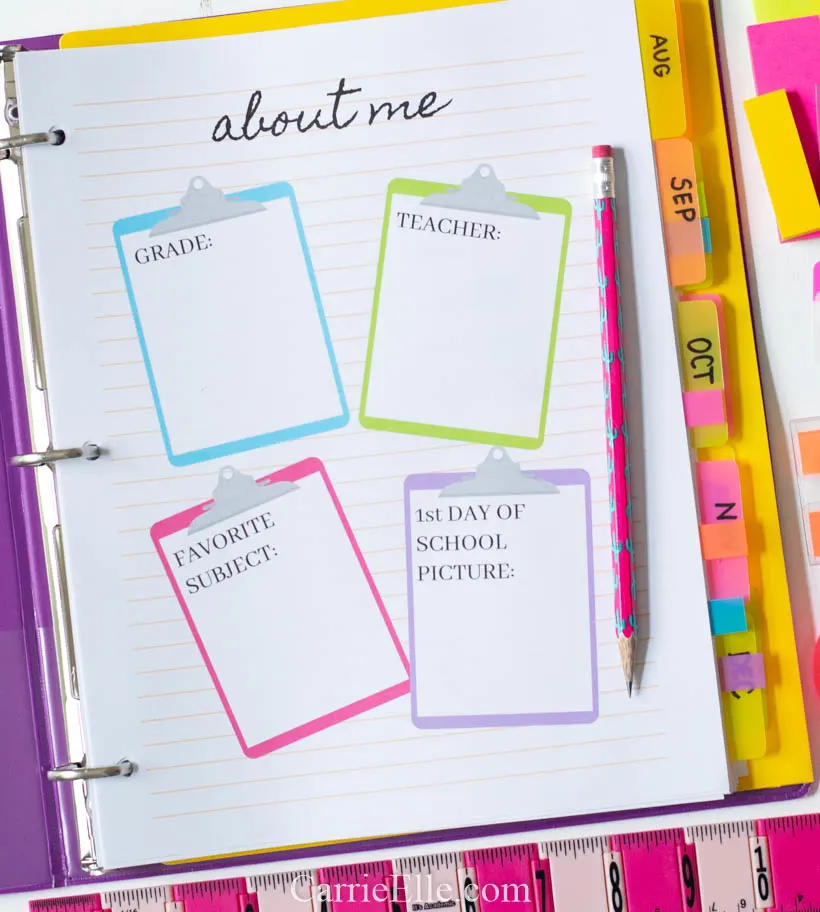 Printable Student Planner