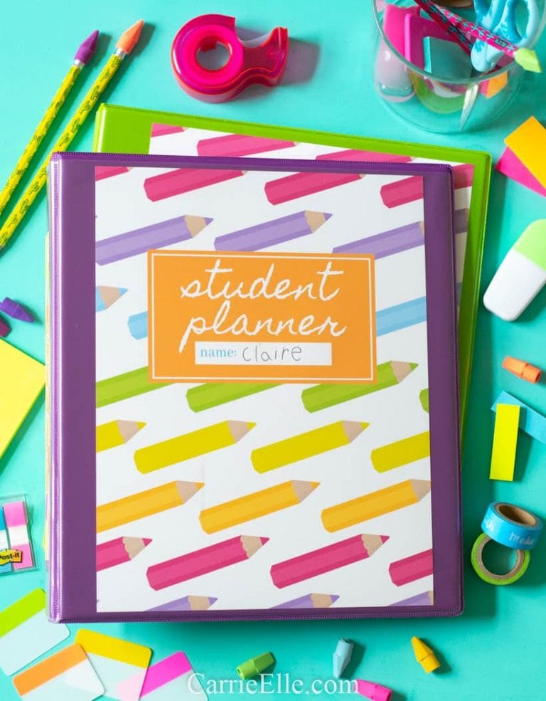 Printable Student Planner for Elementary & Middle School Students ...