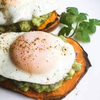 21 Day Fix Sweet Potato Toast with Avocado and Egg