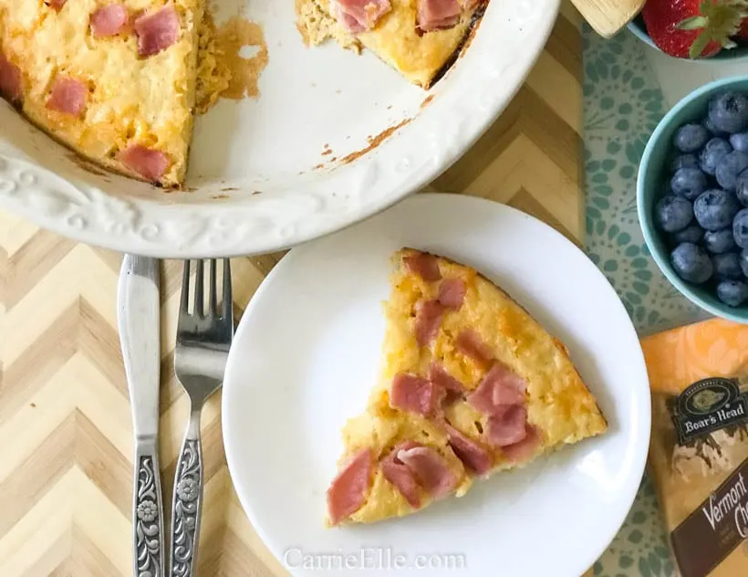 21 Day Fix ham and cheese breakfast quiche