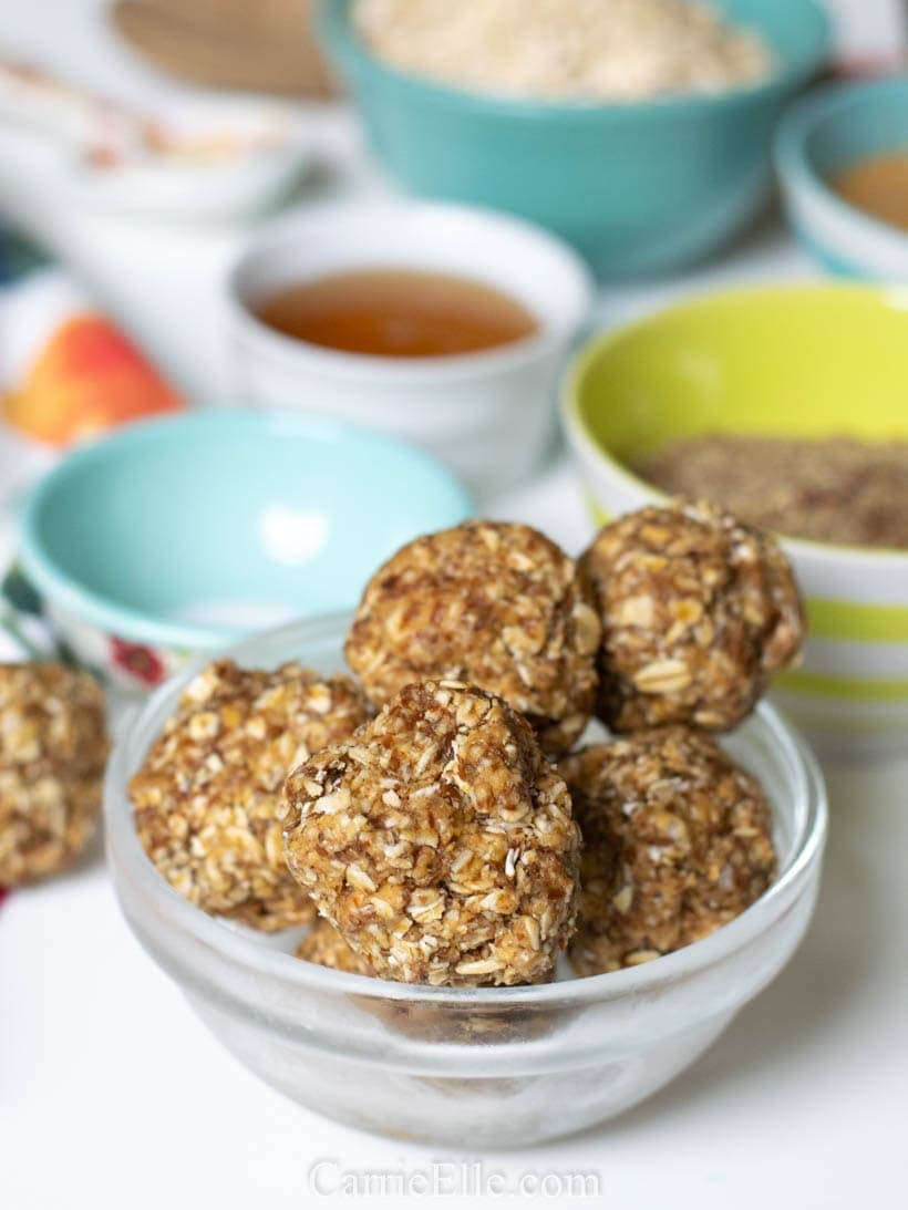 No-Bake Peanut Butter, Honey, and Cinnamon Energy Balls