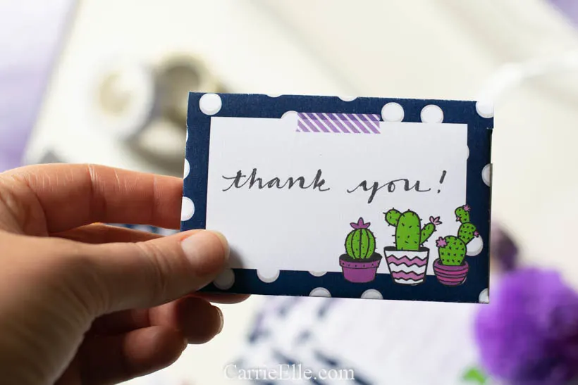 Printable Gift Card Envelope Cactus