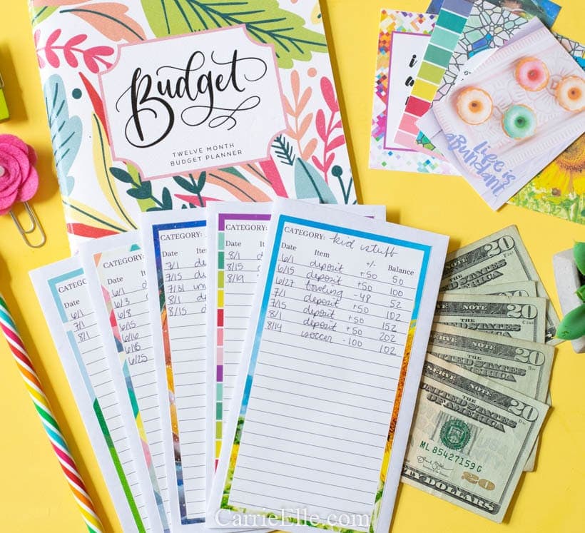 printable diy cash envelope system carrie elle