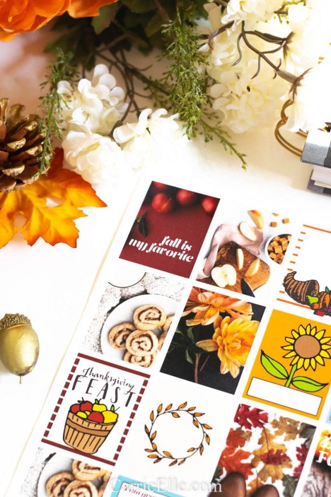 Printable Thanksgiving Planner Stickers - Carrie Elle