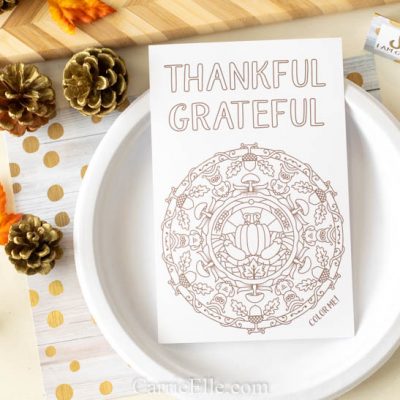 Printable Thanksgiving Table Setting for Kids