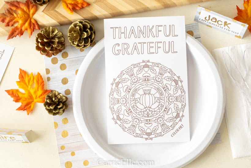 Printable Thanksgiving Table Setting for Kids