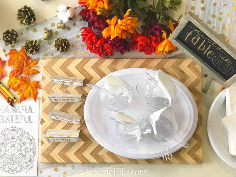 Printable Thanksgiving Table Setting for Kids
