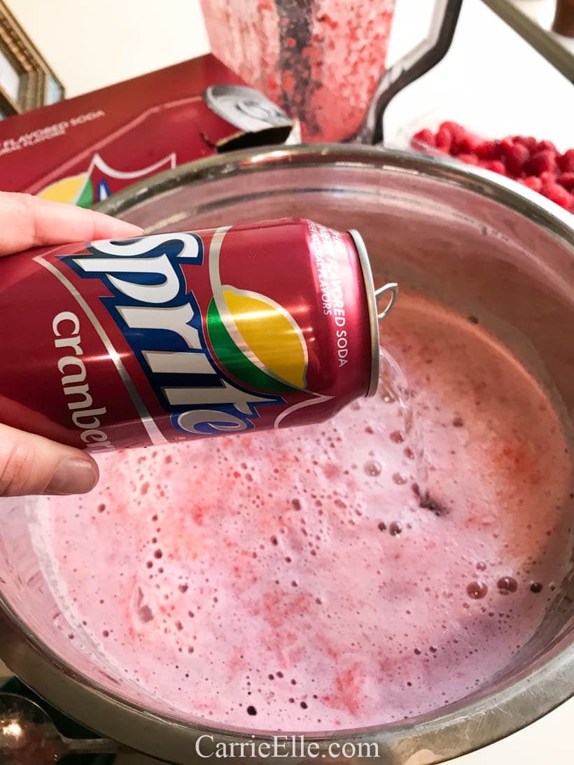 Cranberry Sprite Sherbet Punch