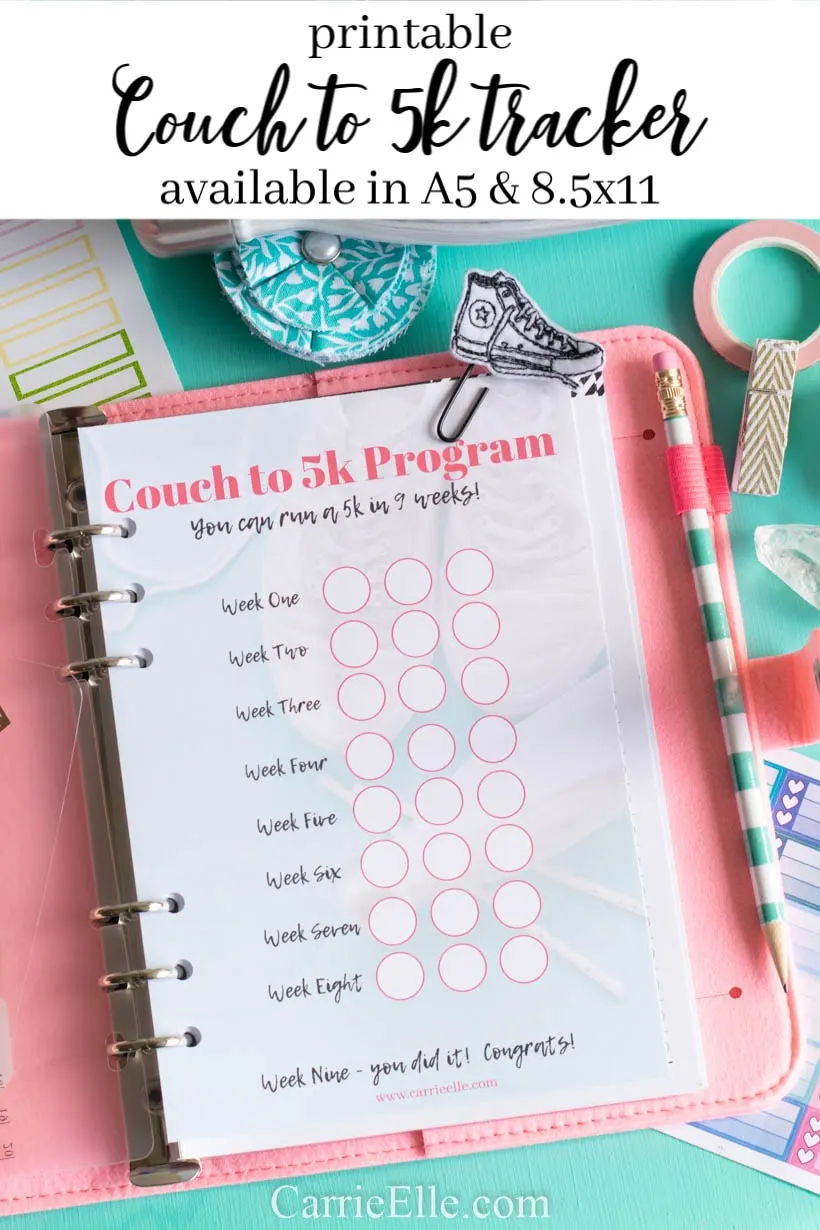 Printable C25K Tracker A5 and 8.5x11