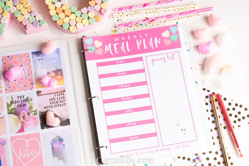 Printable Weekly Meal Planner for February