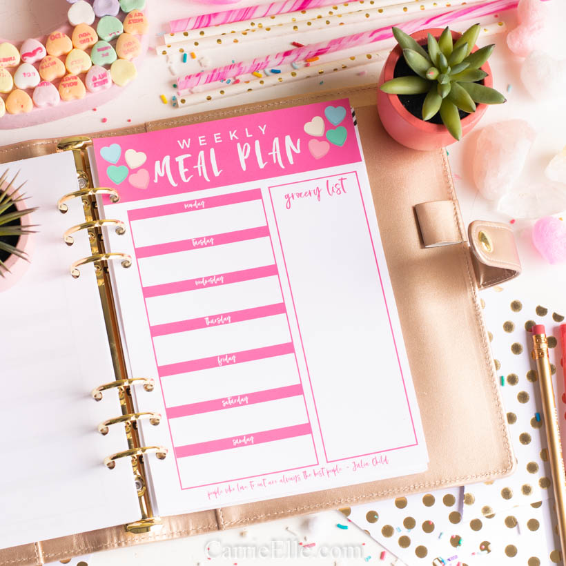 Printable Weekly Meal Planner for February