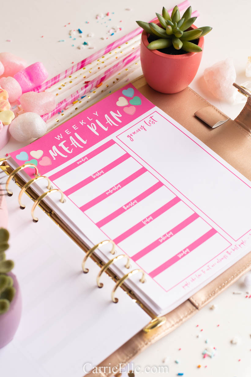Printable Weekly Meal Planner for February