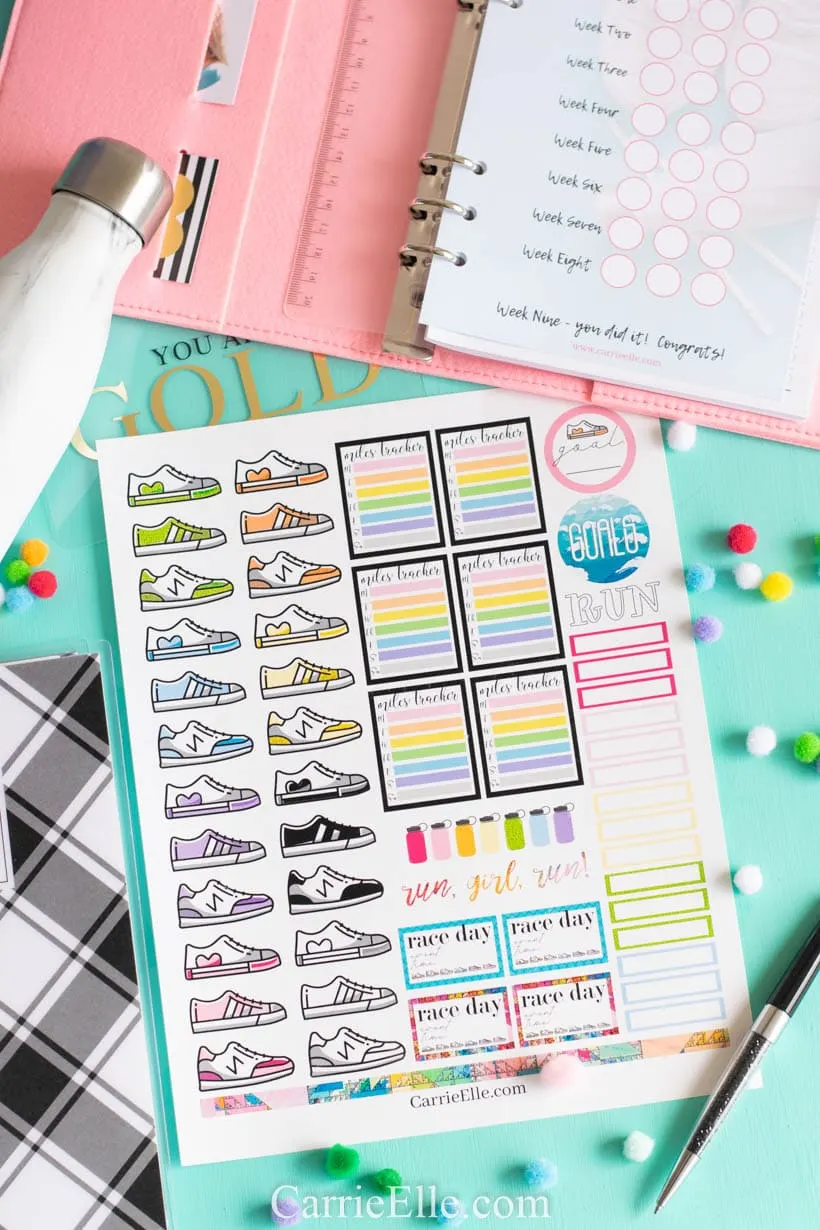 Printable Running Planner Stickers