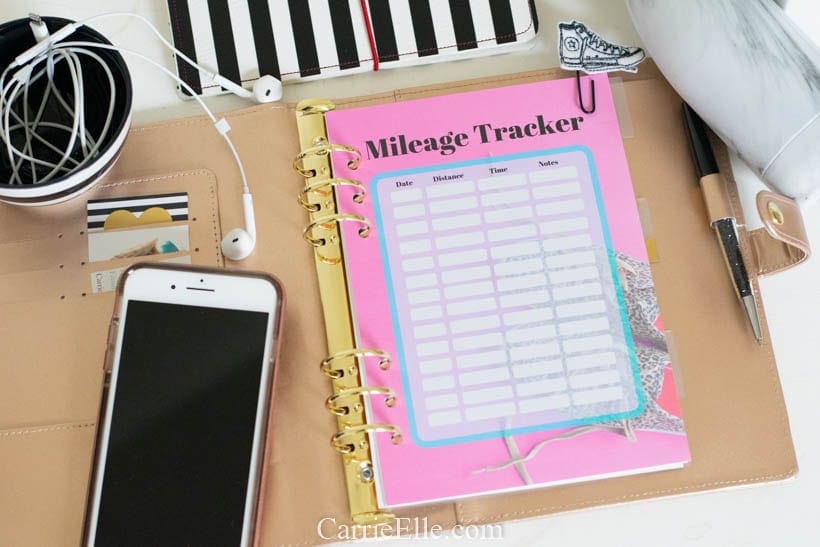 Mileage Tracker Printable A5 8.5x11