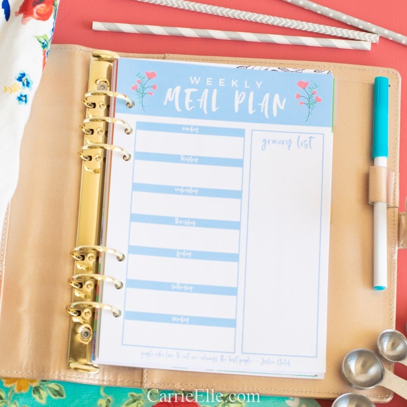 Printable Weekly Meal Planner Template for May