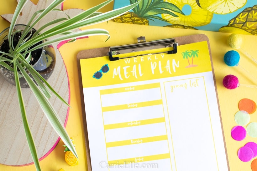Printable Weekly Meal Planner Template for June