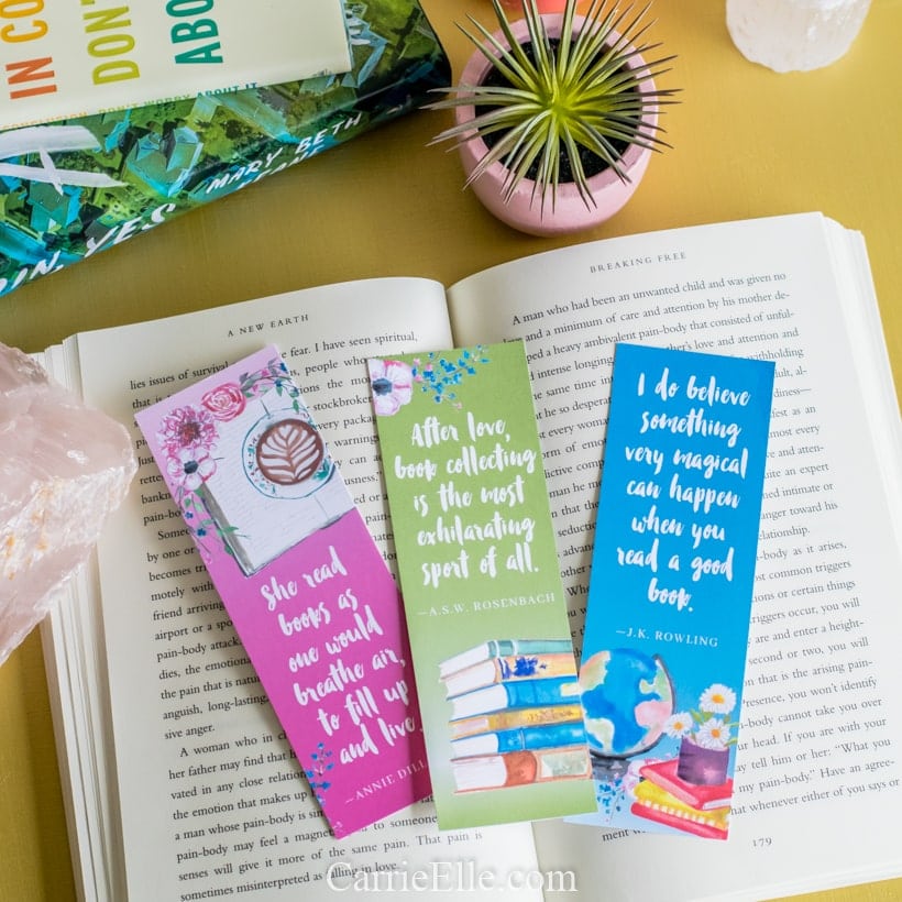 Printable Book Lover Quote Bookmarks