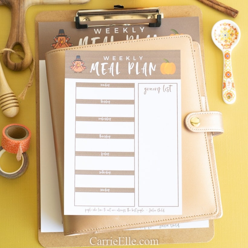 Printable 21 Day Fix Weekly Meal Planner - Carrie Elle