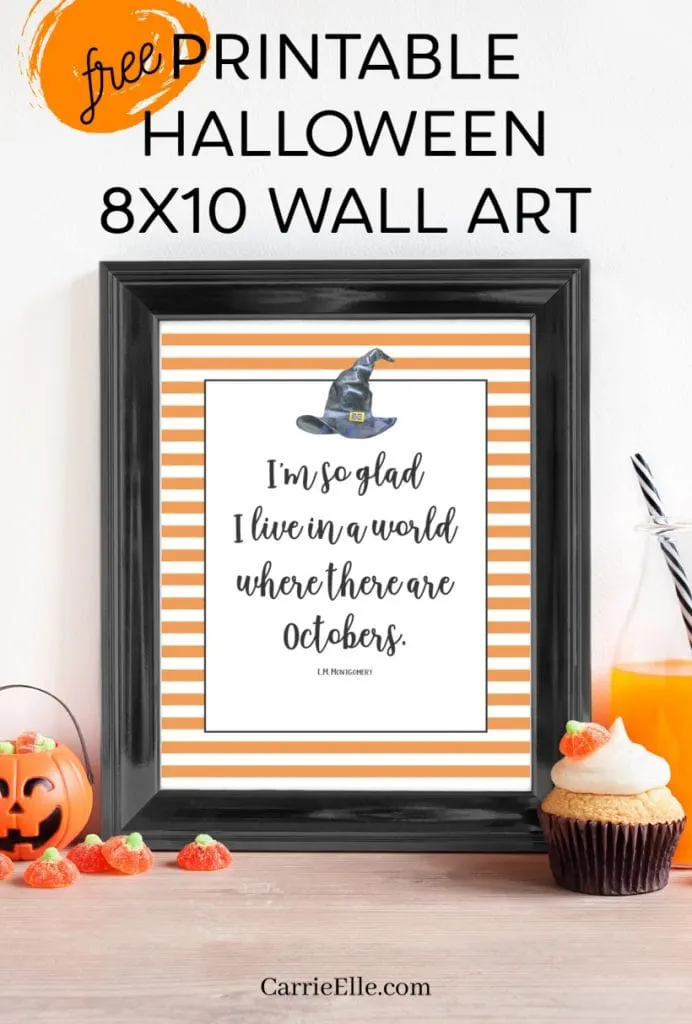 Printable 8x10 October Wall Art