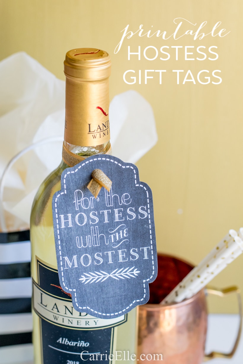 Free Printable Gift Tags: Hostess Gift Tag - Carrie Elle