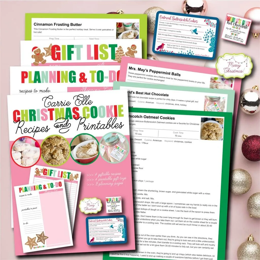 Christmas Cookie Exchange Printable Pages