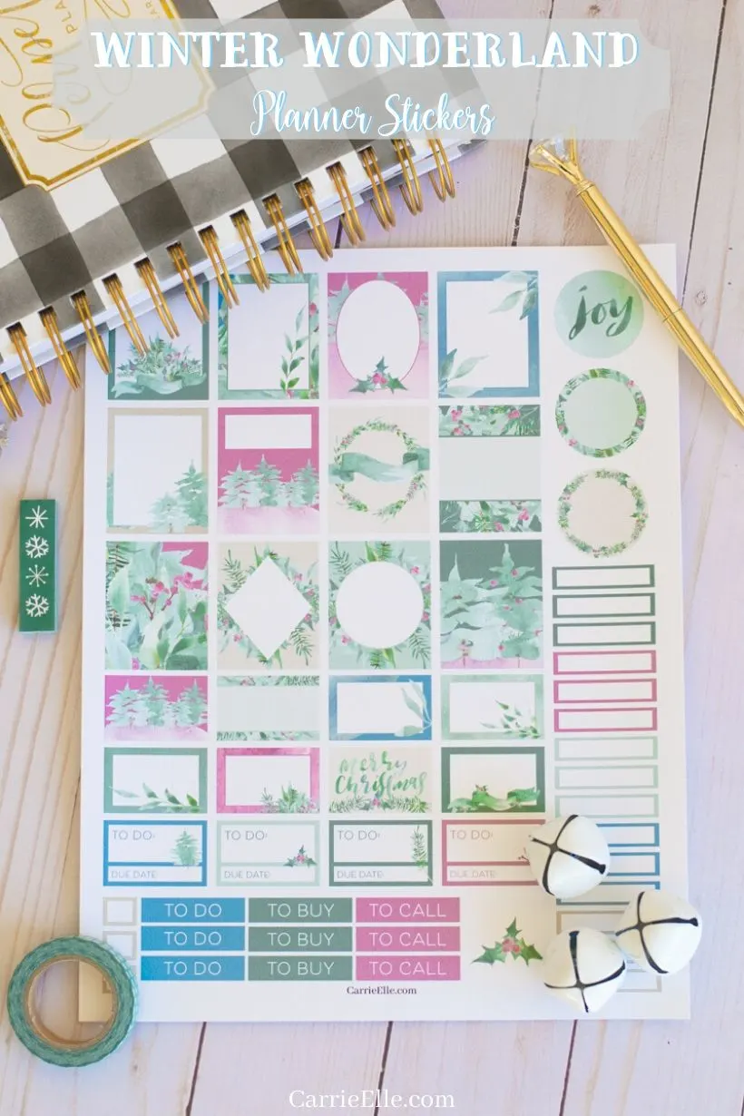 Winter-Wonderland-Planner-Stickers-Carrie Elle.com
