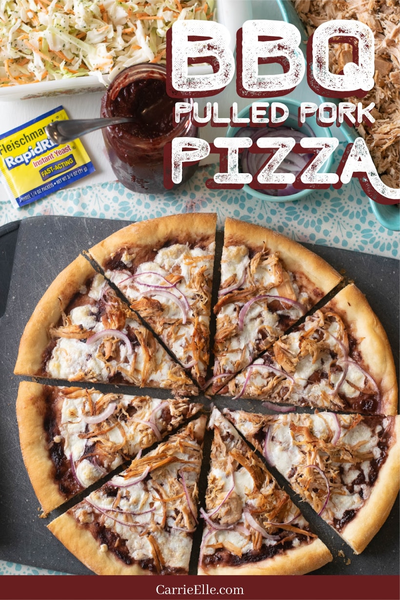 BBQ Pulled Pork Pizza CarrieElle.com