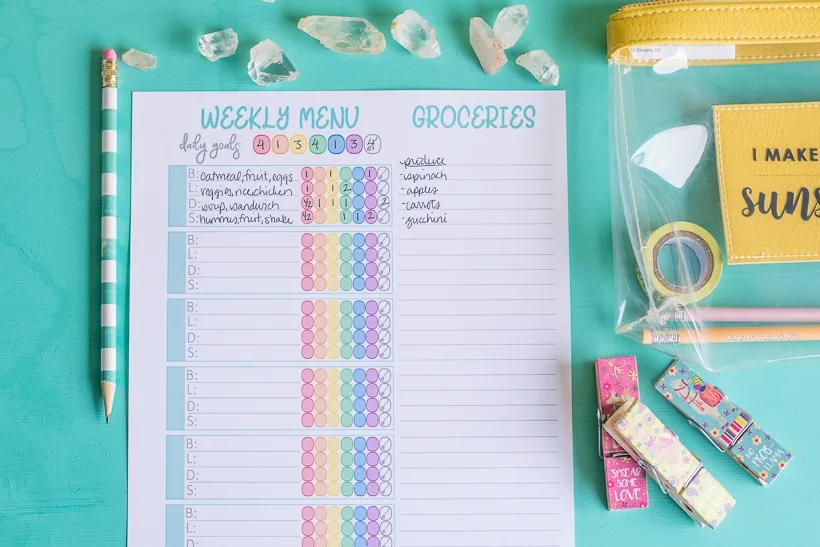 Printable 21 Day Fix Meal Planner CarrieElle.com
