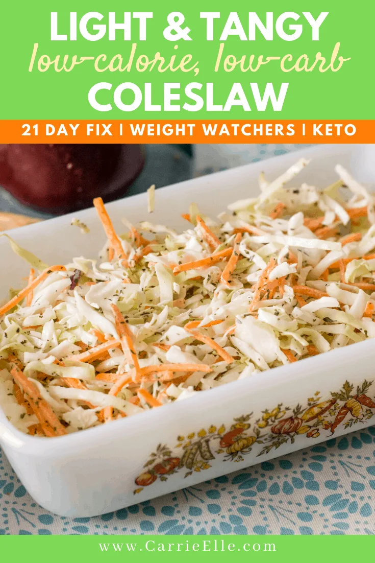 Low-Calorie Low-Carb Coleslaw CarrieElle.com