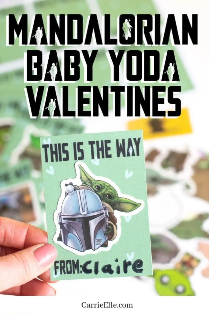 Mandalorian Baby Yoda Valentines CarrieElle.com