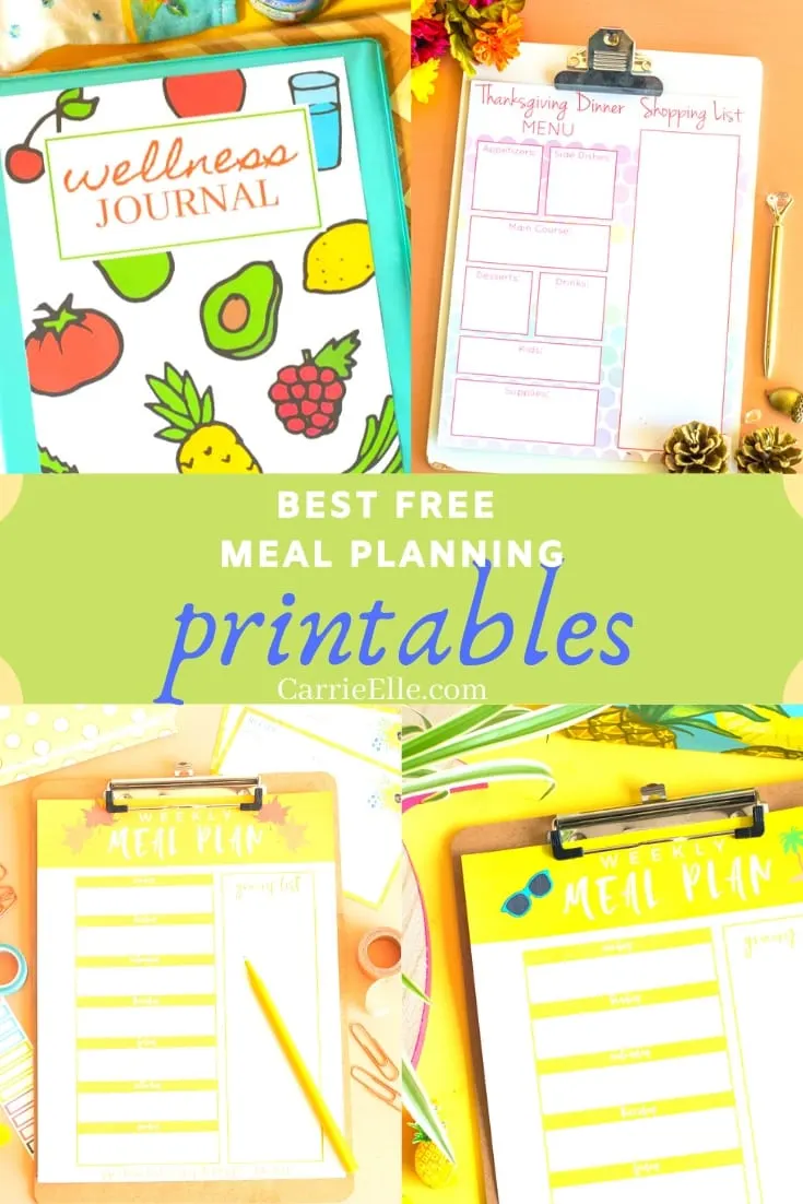 Meal Planning Printables CarrieElle.com