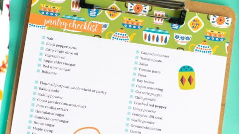 Printable Pantry Staples Checklist - Carrie Elle