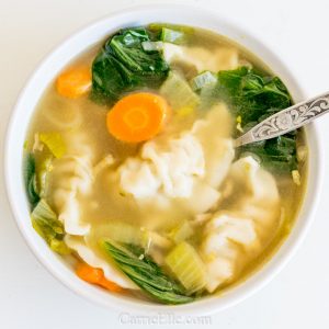 Instant Pot Potsticker Soup CarrieElle.com