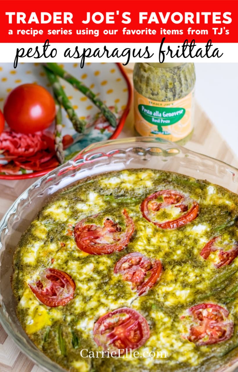 Pesto Frittata with Asparagus and Goat Cheese CarrieElle.com