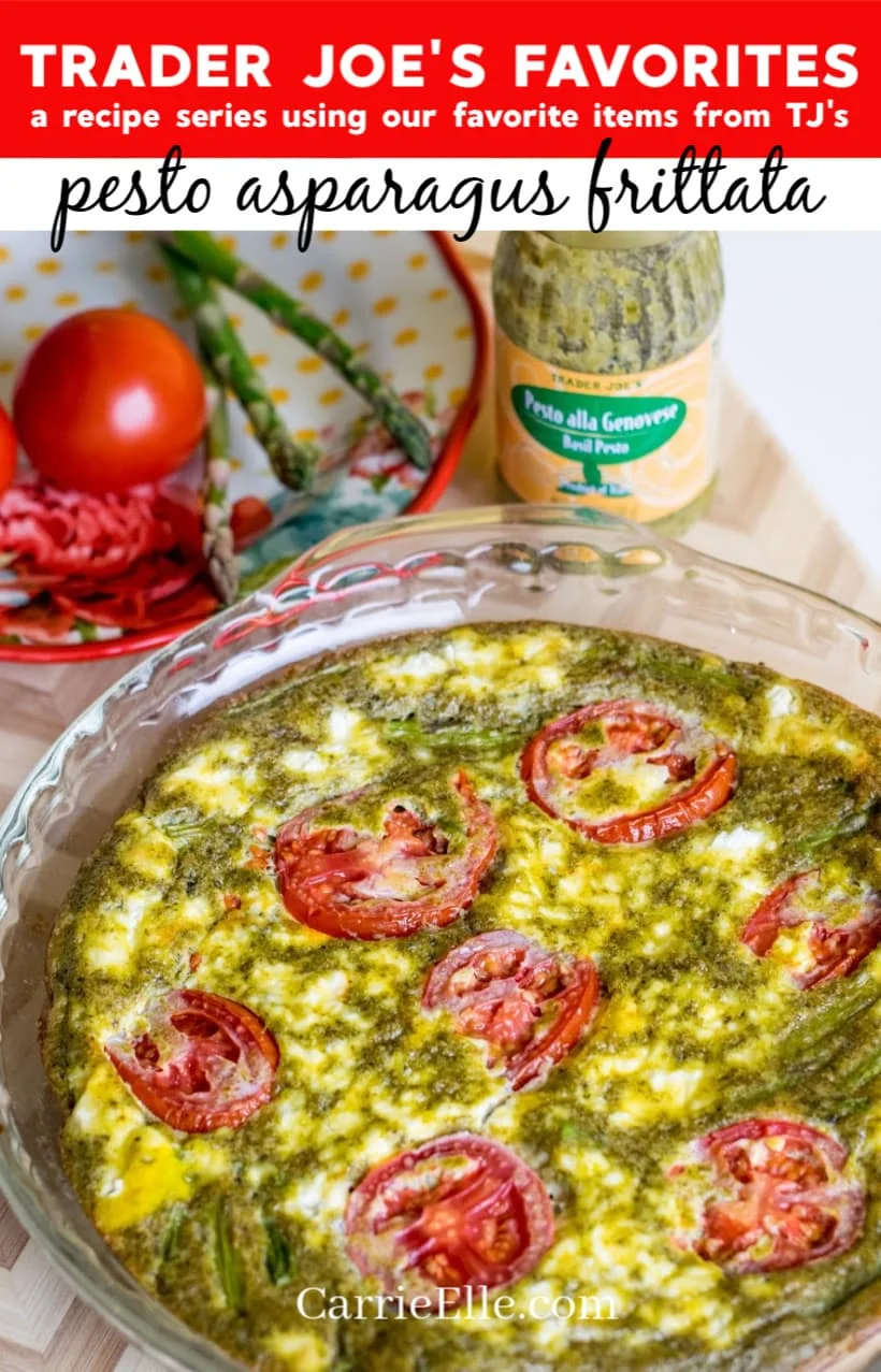 Pesto Frittata with Asparagus and Goat Cheese CarrieElle.com