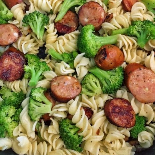 21 Day Fix Pasta with Broccoli & Chicken Sausage