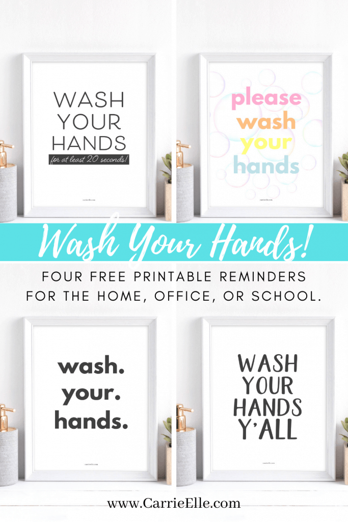 Wash Your Hands Printables from CarrieElle