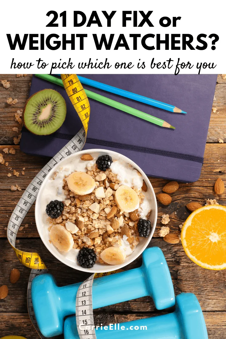 Which is Better? 21 Day Fix or Weight Watchers? - Carrie Elle