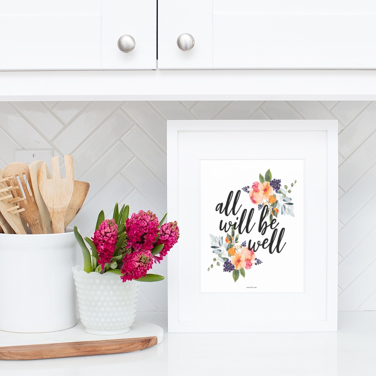 Printable All Will Be Well 8×10 {Spring Theme}