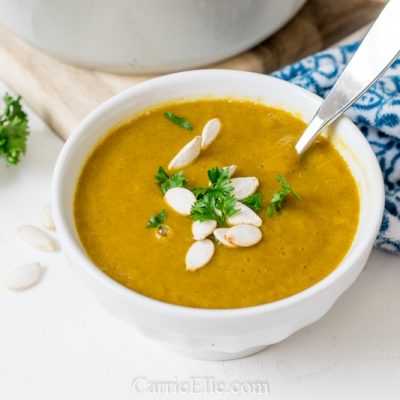 Crock Pot Curried Butternut Squash Soup | Weight Watchers | 21 Day Fix