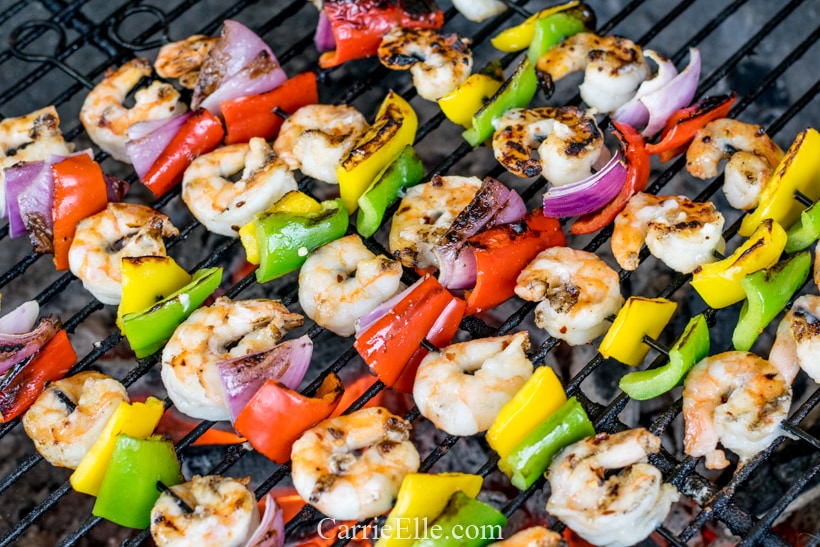 WW Marinated Shrimp Skewers - CarrieElle