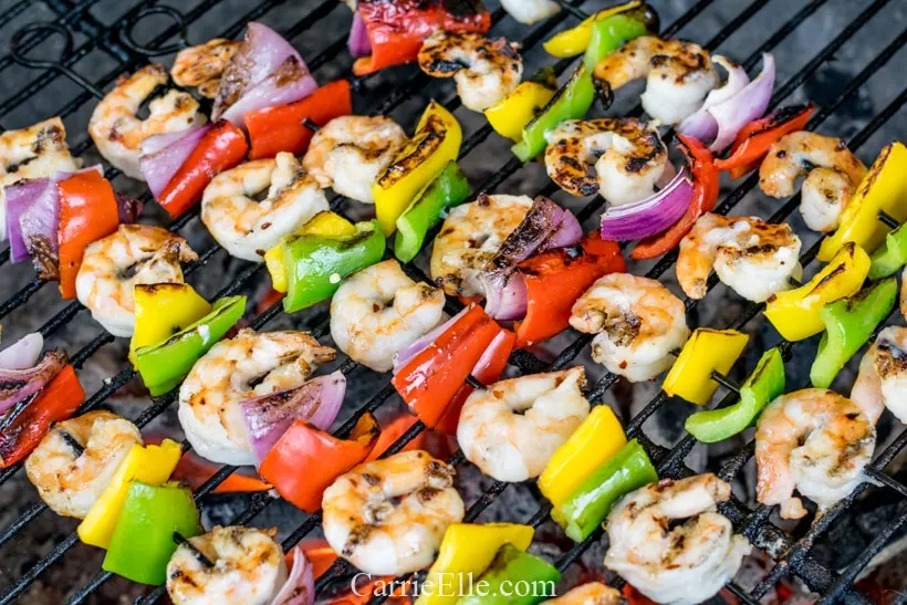 WW Marinated Shrimp Skewers - CarrieElle