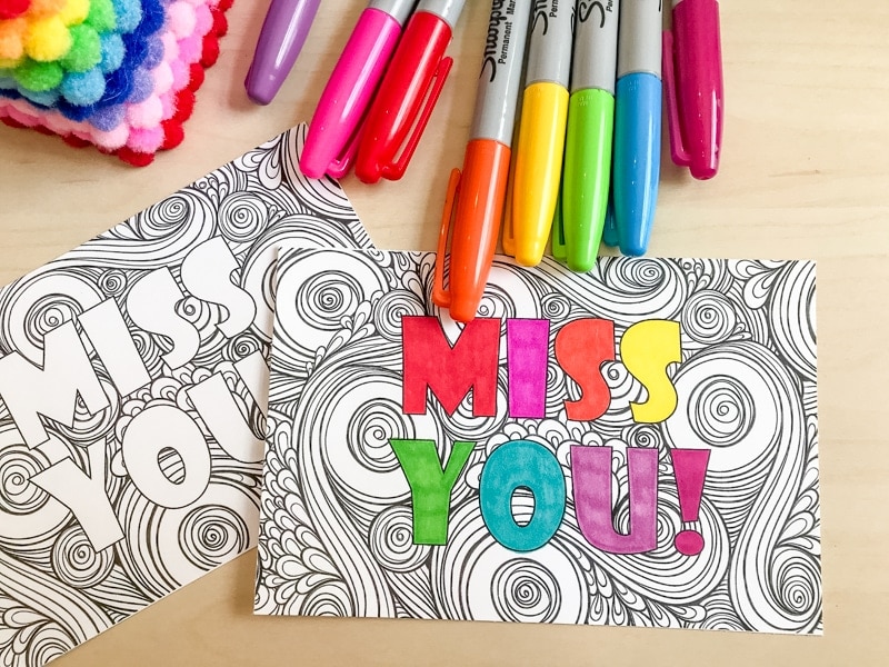 Printable Coloring Postcard