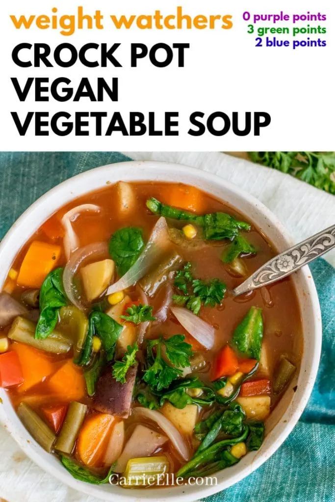 WW Zero Points Crock Pot Vegan Vegetable Soup